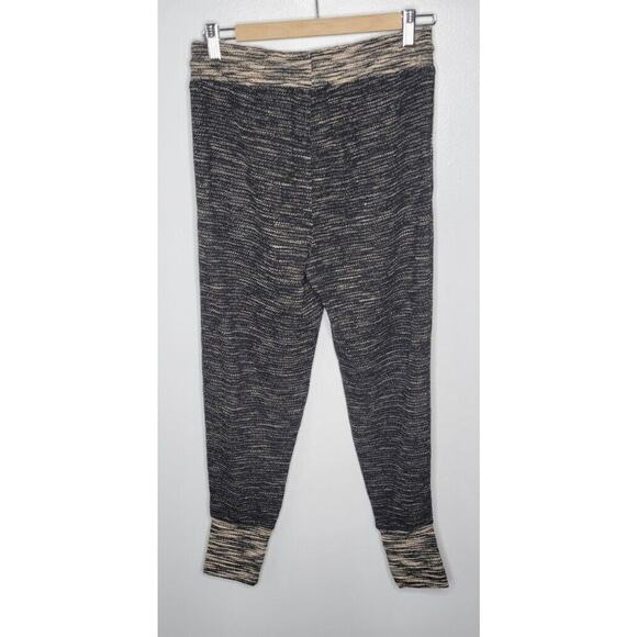H&M Textured Jogger Sweatpants Womens Small Two Toned Beige Black Lounge Ladies - Picture 5 of 9